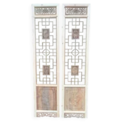 Porte en bois sculptée - De claustra à portes coulissantes.