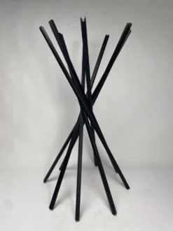 Porte-manteau ajustable Zanotta Sciangai en frêne noir, 1973