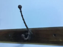 Porte manteau ancien bois et fonte