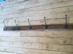 Porte manteau ancien bois et fonte