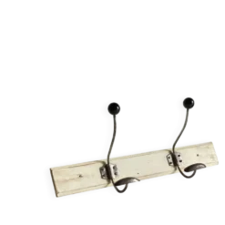 Portemanteau ancien d'ecole bois blanc