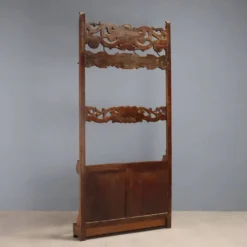 Porte-manteau ancien en hêtre teinté noyer, Italie, XIXe siècle