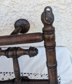 Porte manteau ancien Mural Vestiaire bois Tourné Bambou Bistrot 1900