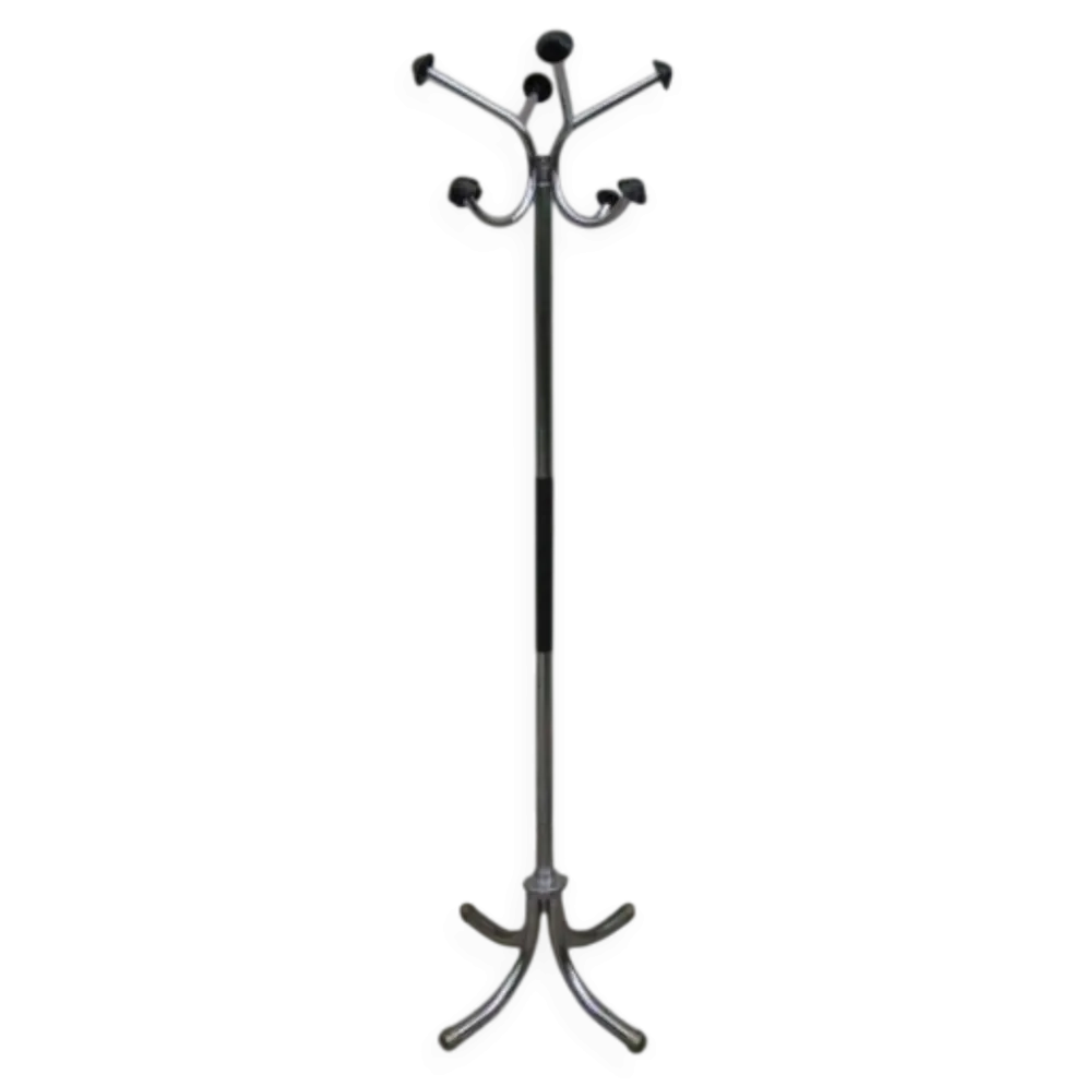 Porte-manteau années 80' en métal chromé