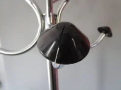 Porte-manteau années 80' en métal chromé