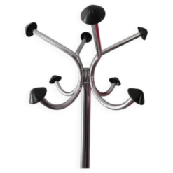Porte-manteau années 80' en métal chromé