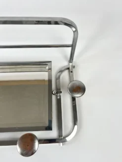 Porte-manteau Art Déco avec 5 crochets, miroir et étagère