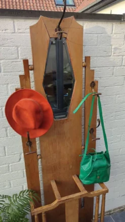 Porte manteau art déco en chêne
