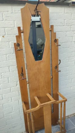 Porte manteau art déco en chêne