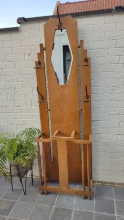 Porte manteau art déco en chêne