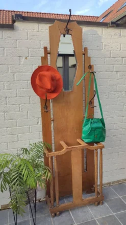 Porte manteau art déco en chêne