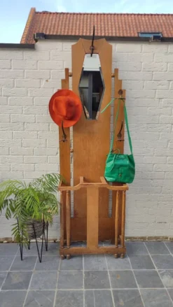 Porte manteau art déco en chêne