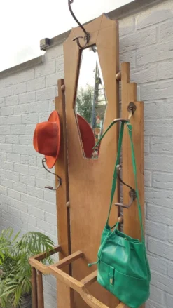 Porte manteau art déco en chêne
