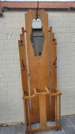 Porte manteau art déco en chêne