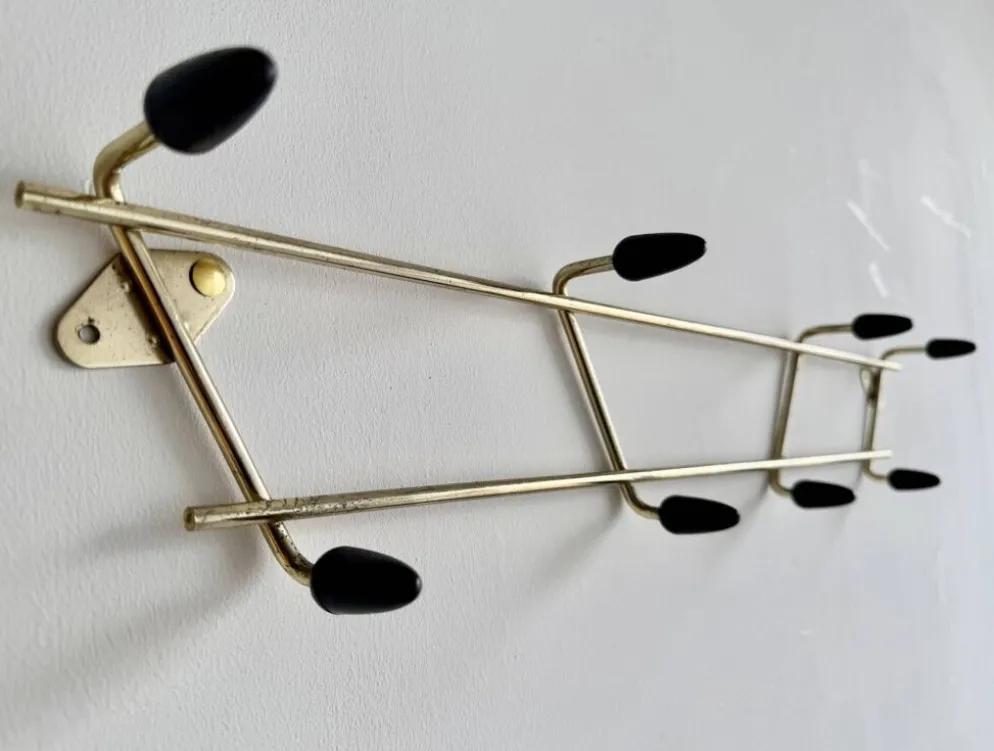 Porte-manteau atomique vintage or et noir