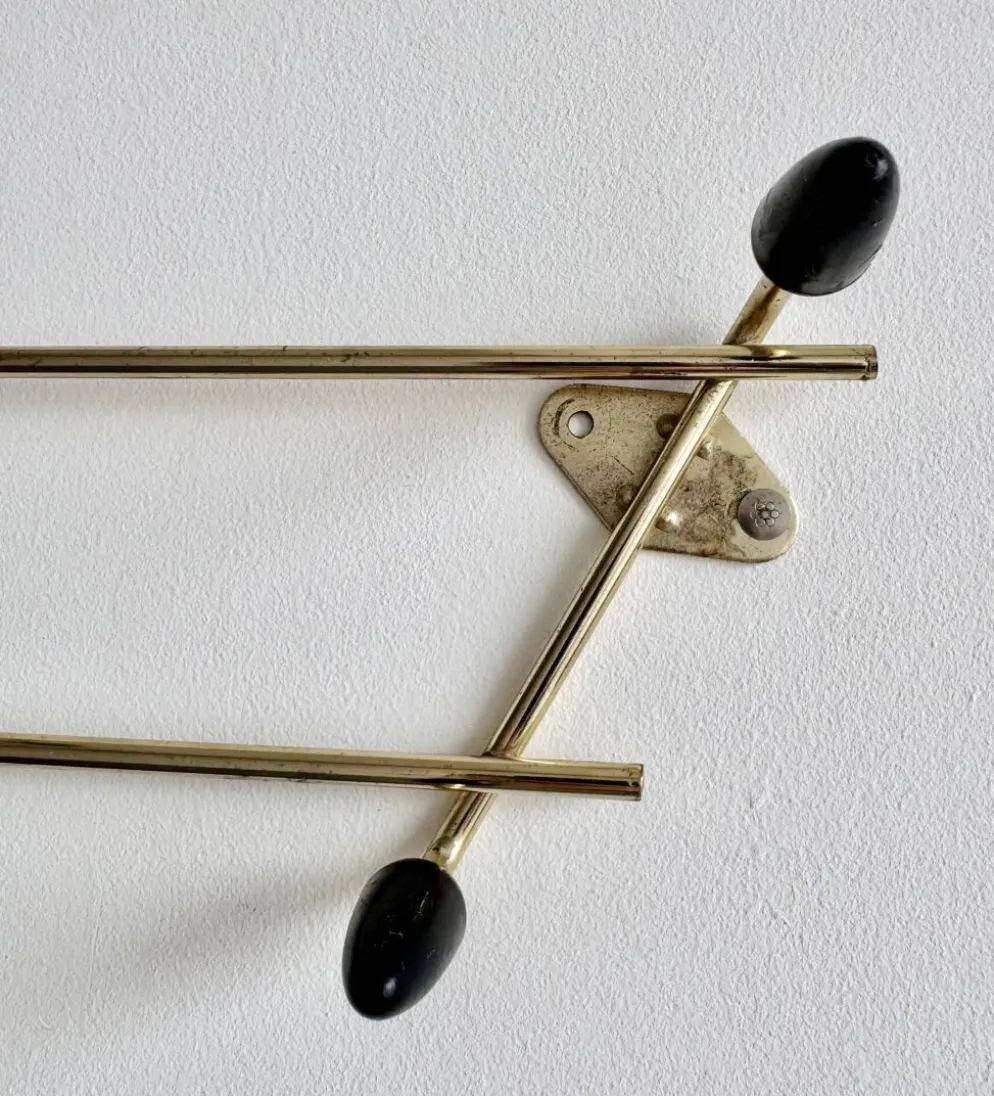 Porte-manteau atomique vintage or et noir