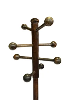 Porte-manteau autoportant en bois vintage au design Sputnik, années 1970, marron