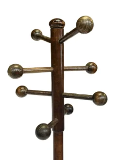 Porte-manteau autoportant en bois vintage au design Sputnik, années 1970, marron