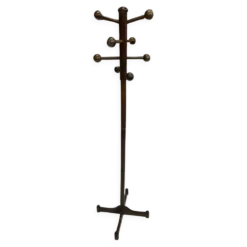 Porte-manteau autoportant en bois vintage au design Sputnik, années 1970, marron