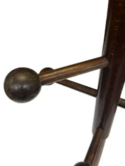 Porte-manteau autoportant en bois vintage au design Sputnik, années 1970, marron
