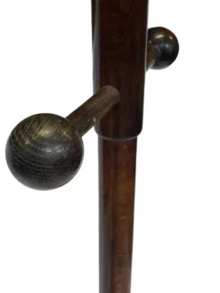 Porte-manteau autoportant en bois vintage au design Sputnik, années 1970, marron