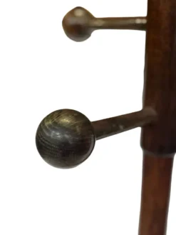 Porte-manteau autoportant en bois vintage au design Sputnik, années 1970, marron
