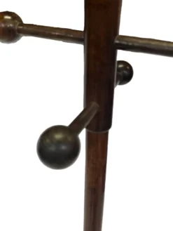 Porte-manteau autoportant en bois vintage au design Sputnik, années 1970, marron
