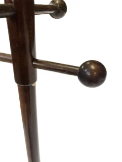 Porte-manteau autoportant en bois vintage au design Sputnik, années 1970, marron