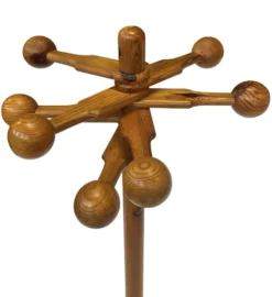 Porte-manteau autoportant en pin vintage Sputnik, design des années 1970