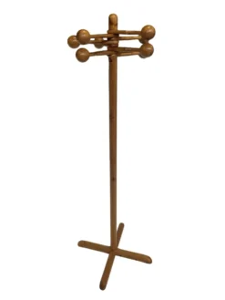 Porte-manteau autoportant en pin vintage Sputnik, design des années 1970