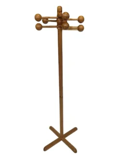 Porte-manteau autoportant en pin vintage Sputnik, design des années 1970