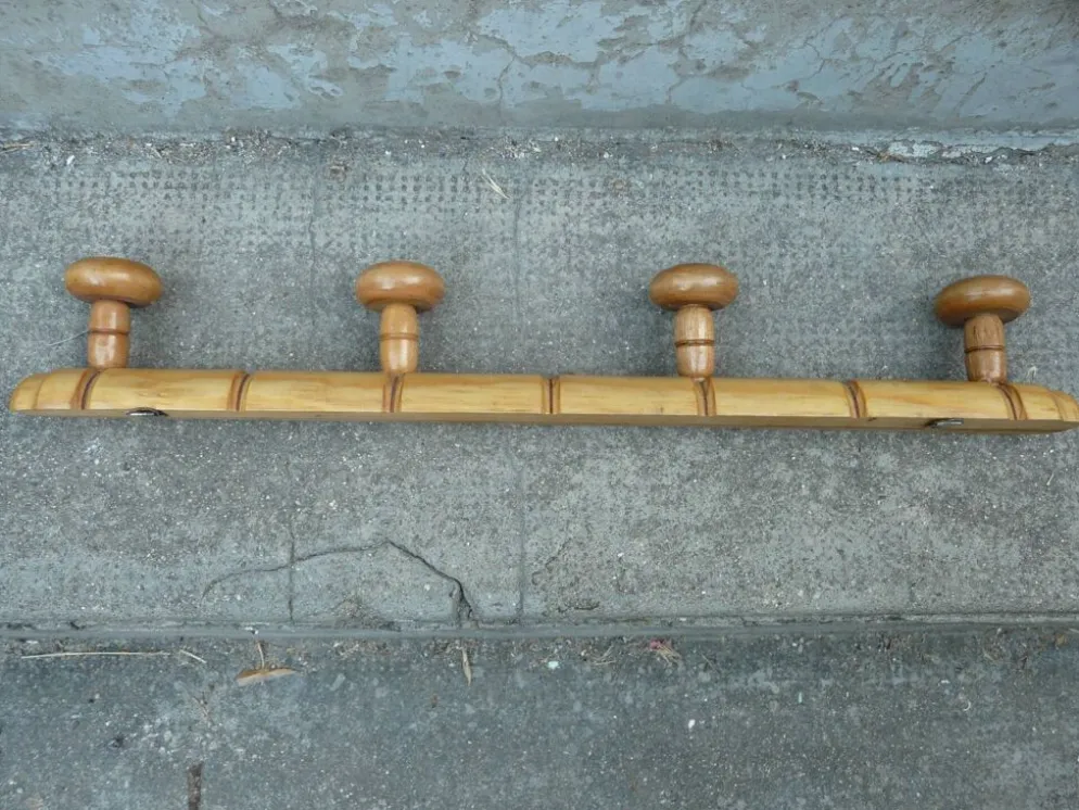 Porte manteau bambou 4 patères