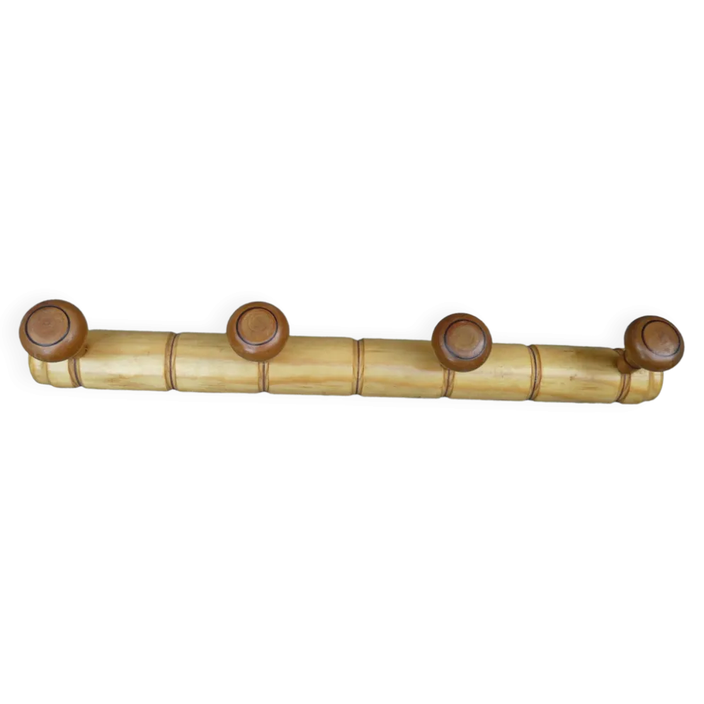 Porte manteau bambou 4 patères
