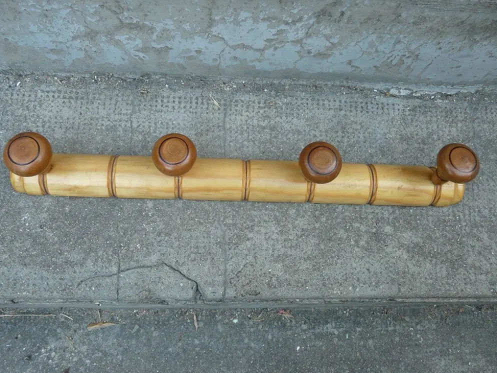 Porte manteau bambou 4 patères