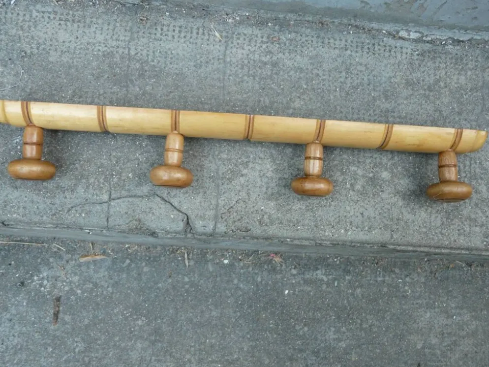 Porte manteau bambou 4 patères