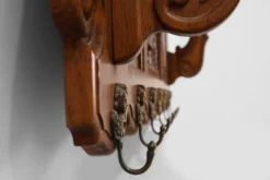 Porte-manteau belge en chêne du XXe siècle, de style baroque Bruegel