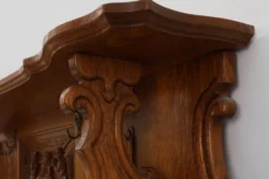 Porte-manteau belge en chêne du XXe siècle, de style baroque Bruegel