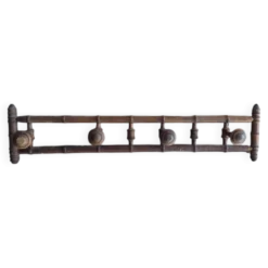Porte-manteau Bistrot ancien en bois tourné