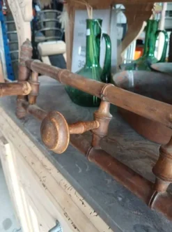 Porte-manteau Bistrot ancien en bois tourné