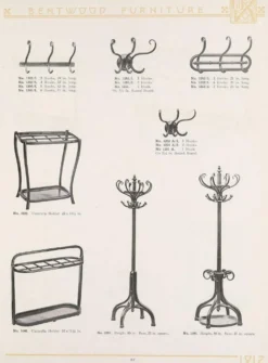 Portemanteau / chapeau J&J Kohn n° 1202/5 en bois courbé. Vienne 1911