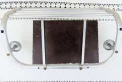Porte-manteau chapeau mural vintage Style train avec miroir incliné