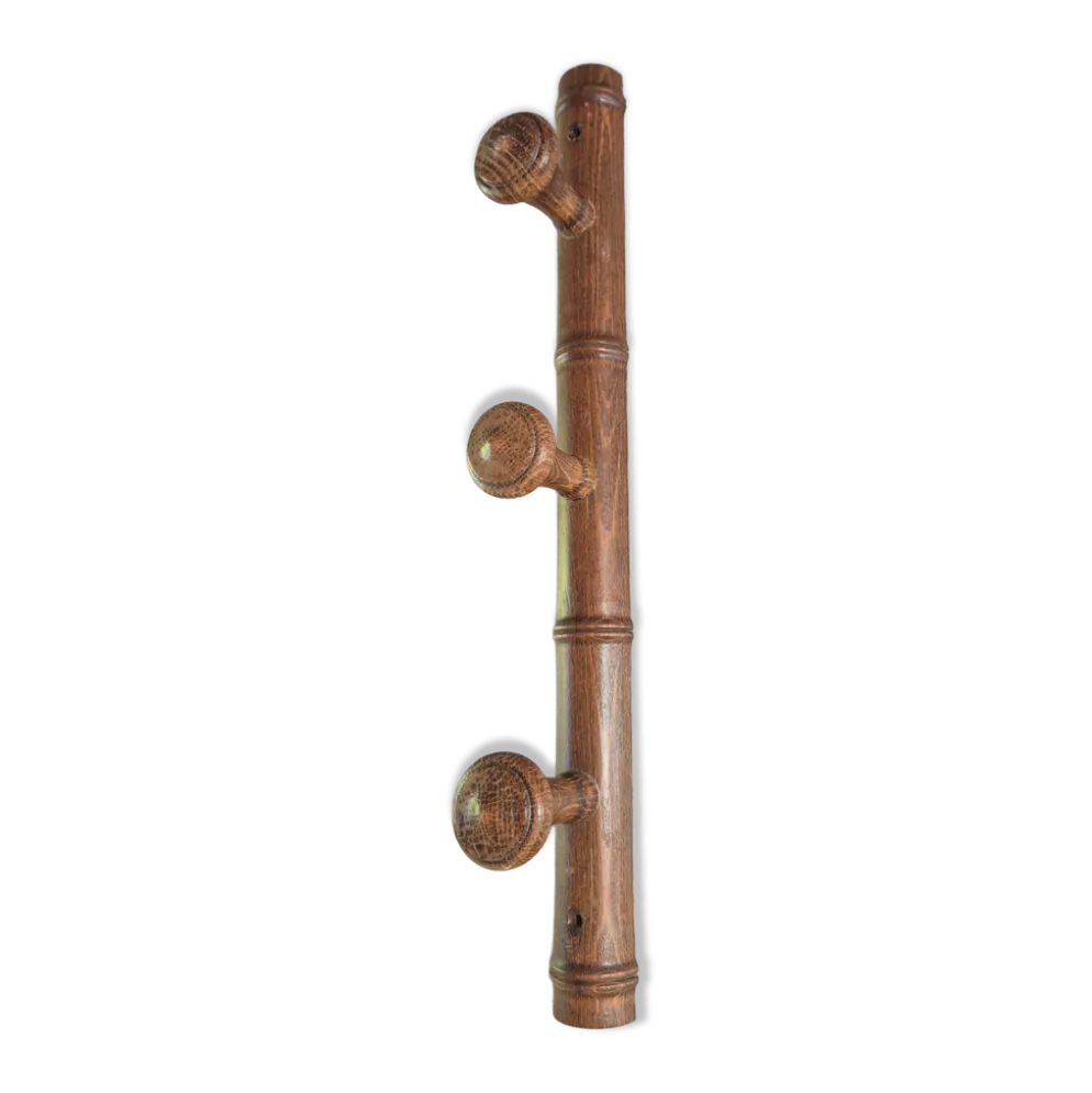 Porte manteau composé de 3 pateres en bois vintage