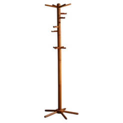 Porte-manteau décoratif en pin massif, modernité danoise du milieu du siècle dernier, années 1970
