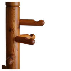 Porte-manteau décoratif en pin massif, style danois du milieu du siècle, années 1970