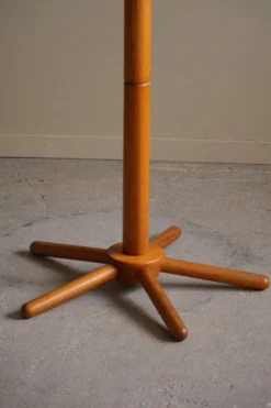 Porte-manteau décoratif en pin massif, style danois du milieu du siècle, années 1970