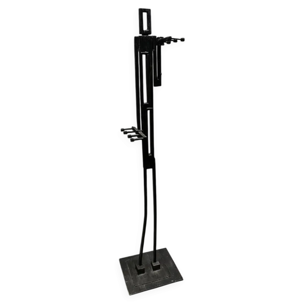 Porte-manteau design en fer – Pièce unique sculpturale