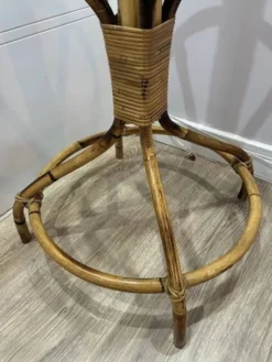 Porte-manteau en bambou rattan italien vintage des années 1970
