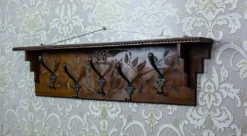 Porte-manteau en bois, années 1940