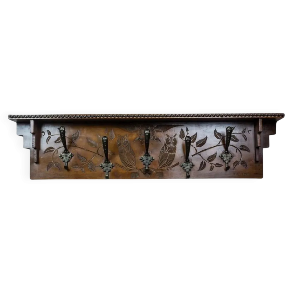 Porte-manteau en bois, années 1940