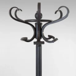 Porte-manteau en bois cintré antique et support à parapluie dans le style de Thonet, vers